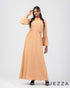 Mandarin-Collared Dress with Decorative Sleeve 48881
